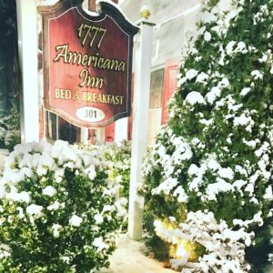 1777 Americana Inn in the wintertime