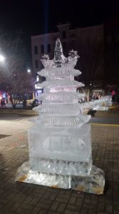 Reading Pagoda Fire and Ice Sculpture